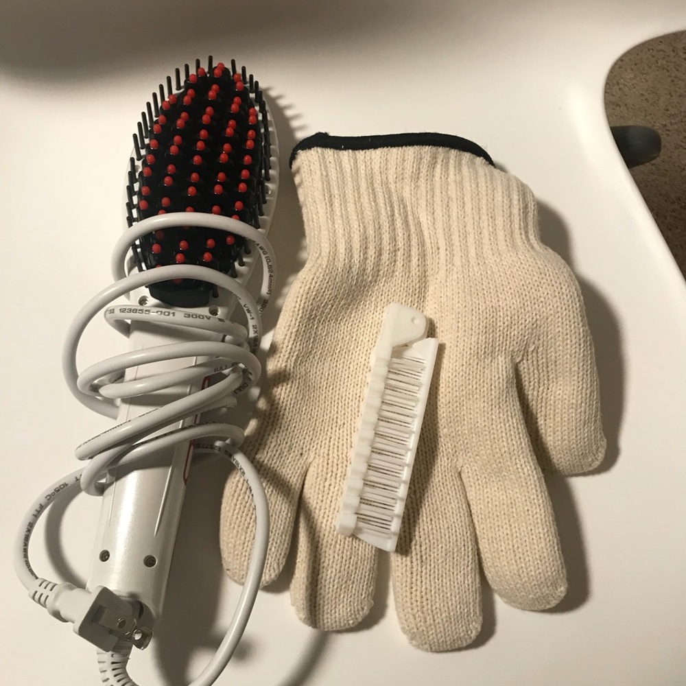 ELECTRIC HAIR BRUSH STRAIGHTENER